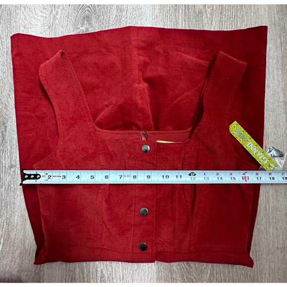 Gianni Bini|DRS Lara Corduroy Dress|Red Spice|NWT|SZ 8 - Picture 4 of 9